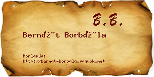 Bernát Borbála névjegykártya