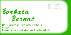 borbala bernat business card